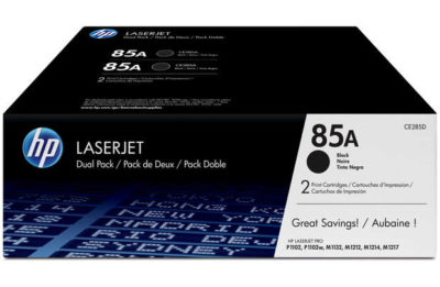 HP 85A 2-pack Black Original LaserJet Toner (CE285AD)